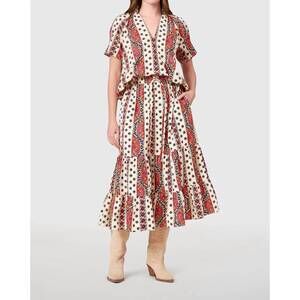 NEW LIVRO merrit top in crimson mosaic